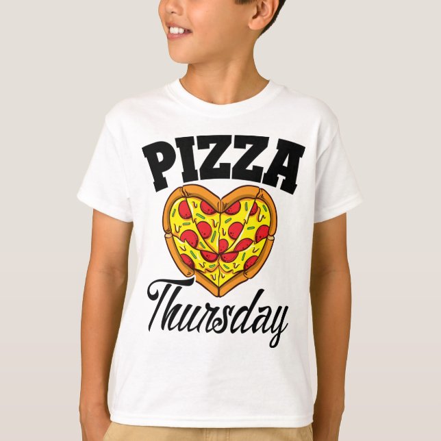 Torsdag Pizza Night Funny Pizza Älskare Fast Food T Shirt (Framsida)