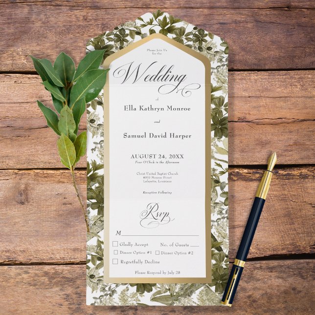 Torsdagen i Rustic Greenery Botanical Guld Ram (Skapare uppladdad)