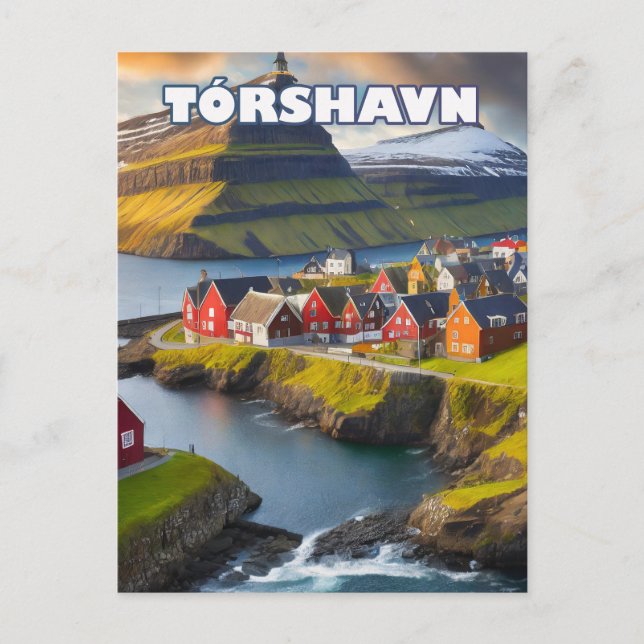 Tórshavn, où la nature sauvage se déploie vykort (Framsida)