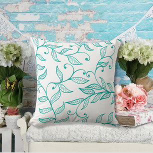 Torsk Grönt Naturlig Vine Decorative Line Art Kudde