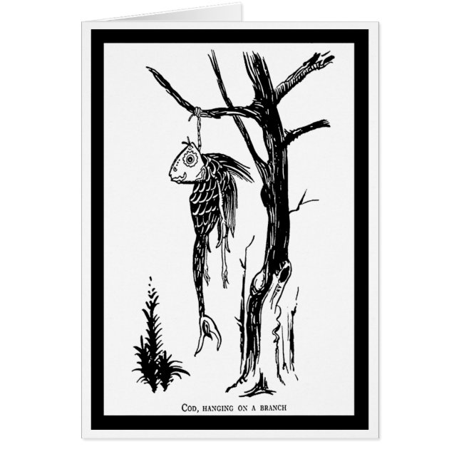 Torsk, Hängning på Gren Hälsningskort (Framsidan)