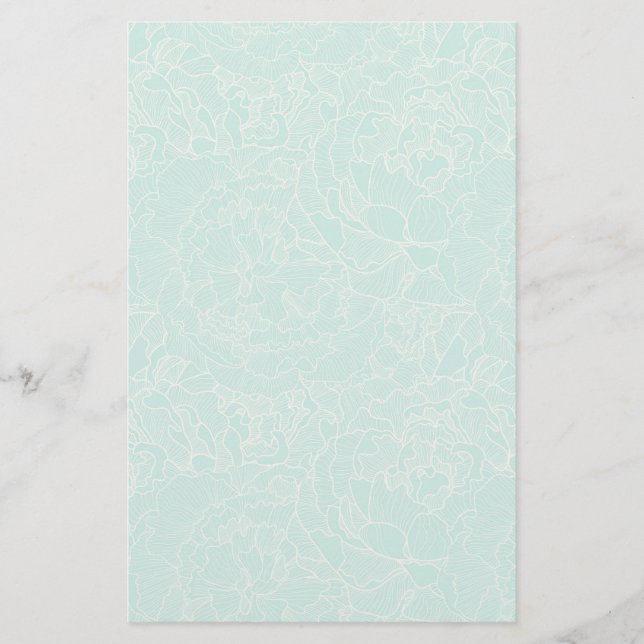 Torskhet Peony Mönster Brevpapper (Framsida)