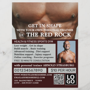 Torso, Personlig tränare, Gym Advertising Flyer