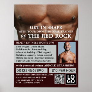 Torso, Personlig tränare, Gym Advertising Poster