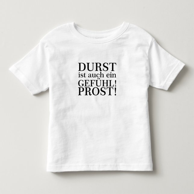 Törst är också en känsla! Skål! Svart T Shirt (Framsida)