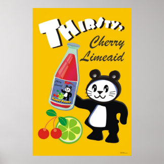 Törst? Lycklig Pandy Cherry Limeaid Poster