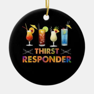 Törst Responder Funny Bartender Mixologi Julgransprydnad Keramik