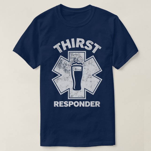 Törst Responder Funny design för Pub Tenders 1 T Shirt (Design framsida)
