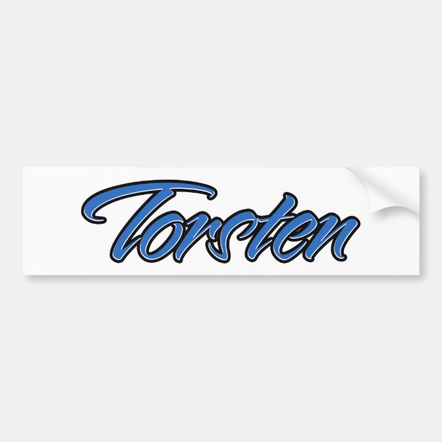 Torsten Namn blå Aufkleber Sticker Autoaufkleber Bildekal (Framsidan)