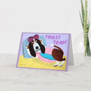 Törstfälla Basset Hound Simmodell Kort