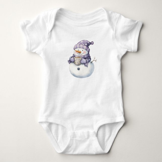 Törstig jul Snögubbe T Shirt (Framsida)