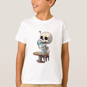 Törstig Skelett Dricker Vatten Barn T Shirt