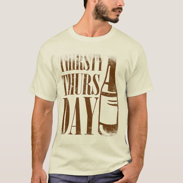 Törstig torsdag tee shirt (Framsida)