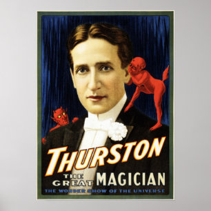 TORSTON Underbar Magician Retro American Theater Poster
