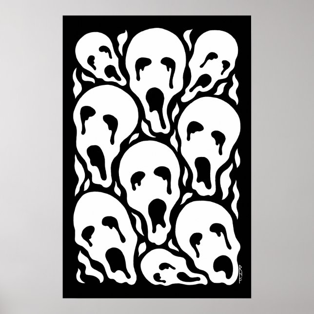 Torterade själars konstiga skräckkonst poster (Framsidan)