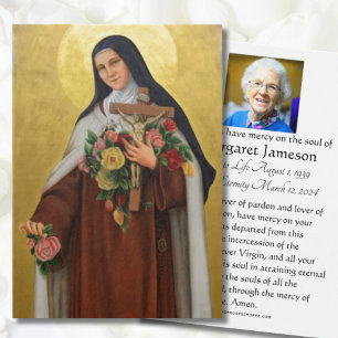 Tortet för Heliga av begravningskort St. Therese L Visitkort