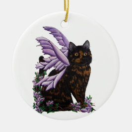 Tortie Cat Tortoiseshell Fairy Ornament