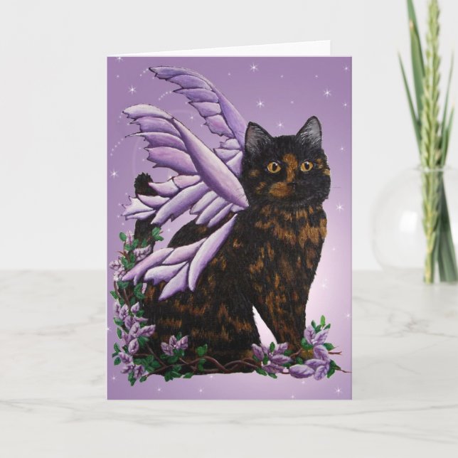 Tortie Fairy Cat Kort (Framsida)