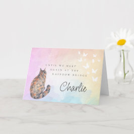 Tortie Katt Rainbow Bridge Husdjur Förlust Minnesm Kort