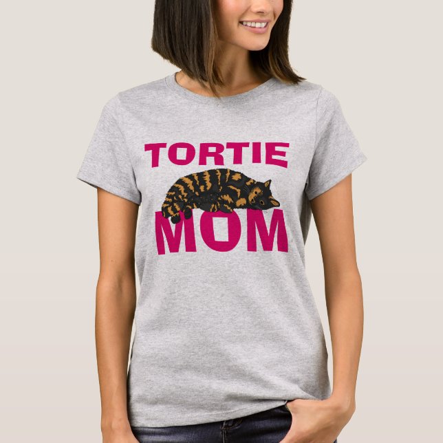 TORTIE TORTIOSESHELL CAT MAMMA T-Shirts (Framsida)