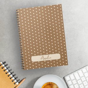 Tortilla Brown och beige polka dots Anteckningsbok