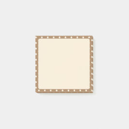 Tortilla Brown och beige polka dots Post-it Block