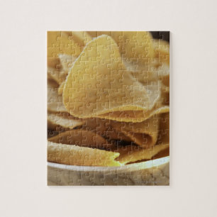Tortilla chip i träskål pussel