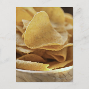 Tortilla chip i träskål vykort