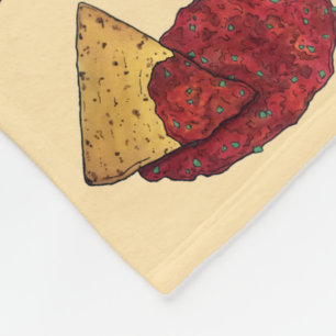 Tortilla Chip och Dip Tomato Salsa Mexiko Food Fleecefilt