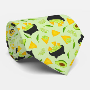 Tortilla Chip och Guacamole Mönster Neck Tie Slips