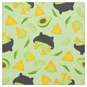 Tortilla Chip och Guacamole Mönster Tyg