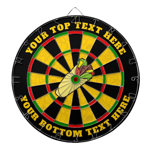 Tortilla Figursätt Dartboard med Anpassningsbar Te Darttavla (Framsidan)