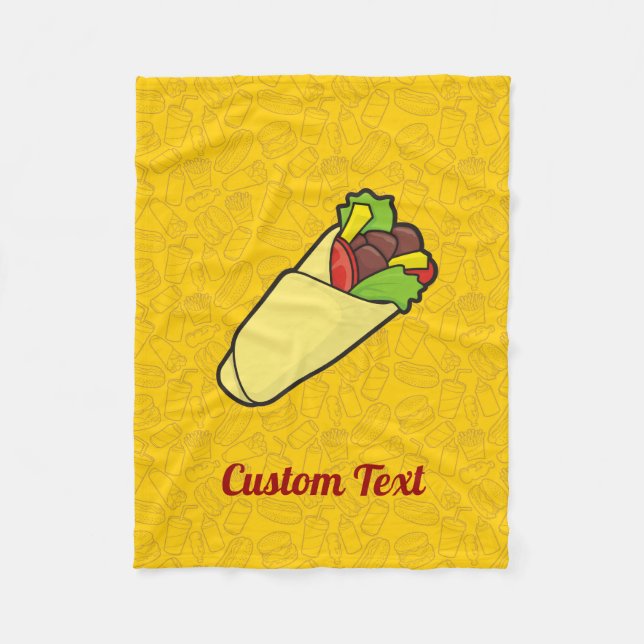 Tortilla Sandwich Wrap Fleece Blanket (Framsidan)