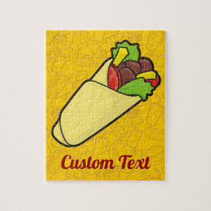 Tortilla Sandwich Wrap Jigszle Puzzle Pussel