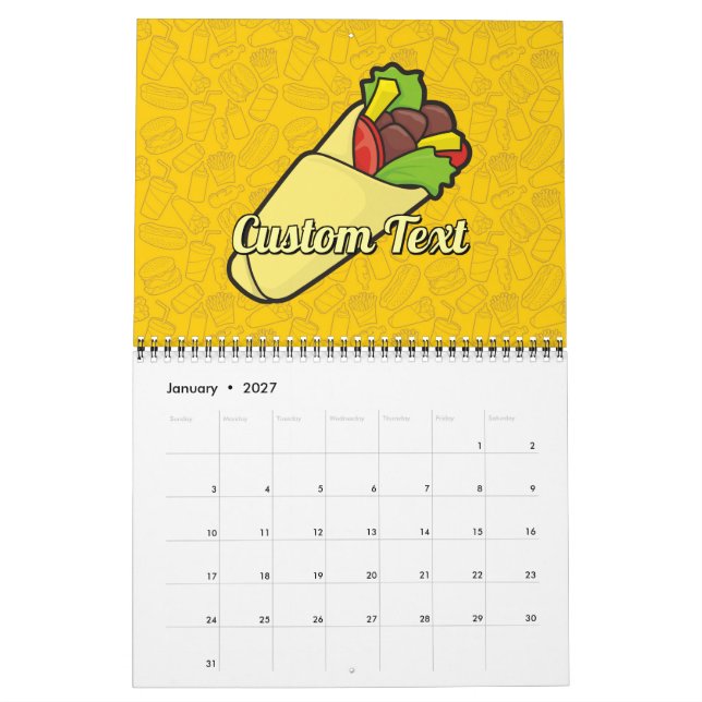 Tortilla Sandwich Wrap Kalender (Jan 2027)