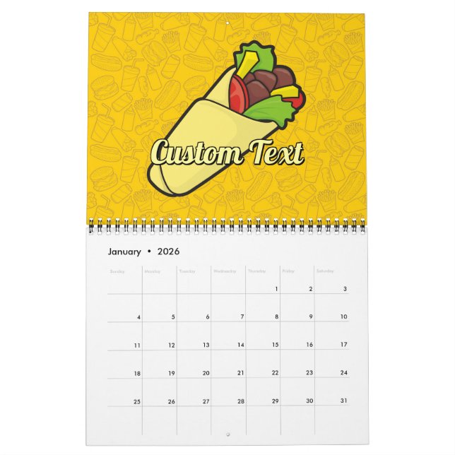 Tortilla Sandwich Wrap Kalender (Jan 2026)