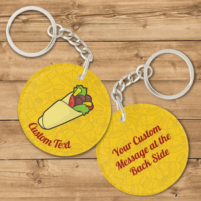 Tortilla Sandwich Wrap Keychain (Skapare uppladdad)