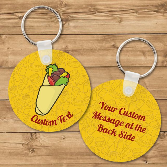 Tortilla Sandwich Wrap Keychain Nyckelring (Skapare uppladdad)
