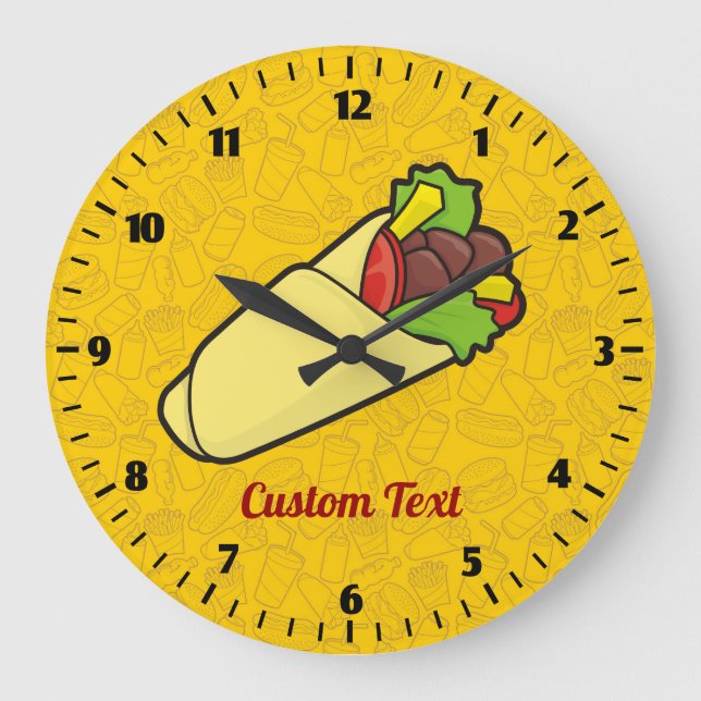 Tortilla Sandwich Wrap Klocka (Framsida)