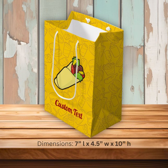 Tortilla Sandwich Wrap Medium Presentpåse (Skapare uppladdad)