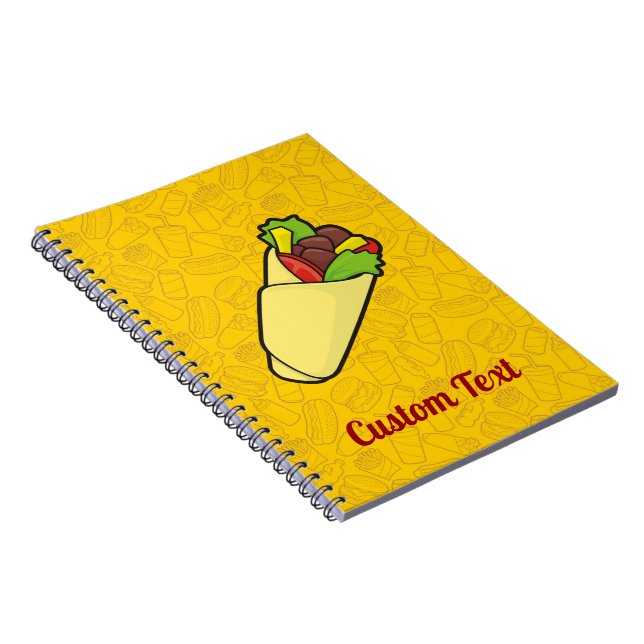 Tortilla Sandwich Wrap Notebook Anteckningsbok (Högra Sidan)