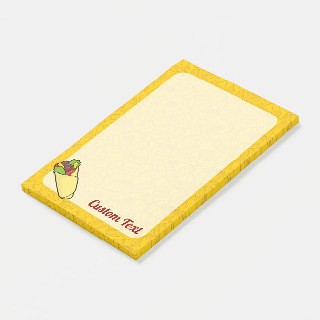 Tortilla Sandwich Wrap Post-it Block (Vinklad)