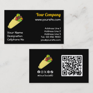 Tortilla Sandwich Wrap Visitkort