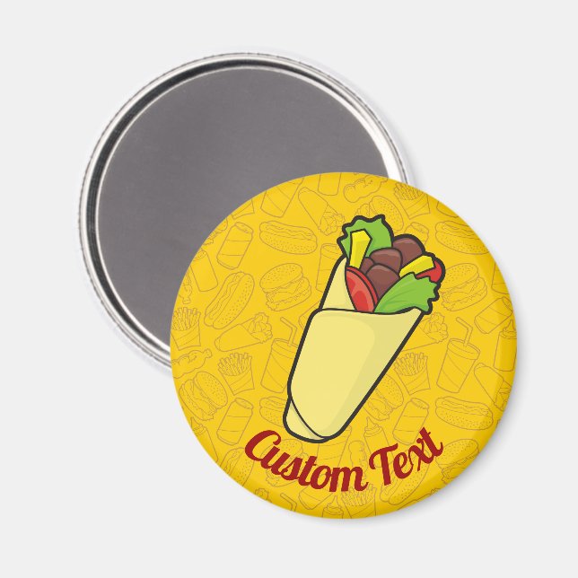 Tortilla smörgås wrap magnet (Front/Back)