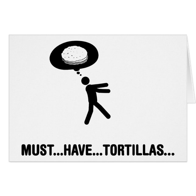 Tortillaälskare Hälsningskort (Framsidan Horizontal)