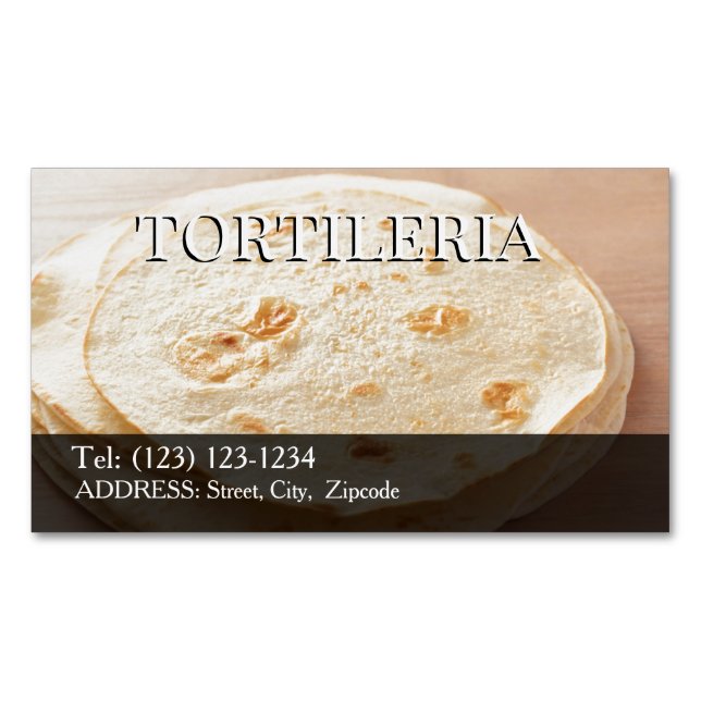 tortilleria redigerbar visitkort magnetiska visitkort (Framsida)