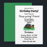 Tortoise Animal Pet Slappna av Friend Födelsedagsf Inbjudningar<br><div class="desc">Tortoise Animal Pet Slappna av Friend Födelsedagsfest inbjudan originalutformning av Nisha Prabhu. Helt Anpassade. Anpassa med dina detaljer. Fira en speciell födelsedag med lite charm och kutym med hjälp av vår "Tortoise Animal Pet Slappna av Friend Födelsedagsfest inbjudan"! Den här trevliga inbjudan har en skicklig sköldpaddsdesign, perfekt för djur älskare...</div>