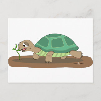 Tortoise ätande vykort