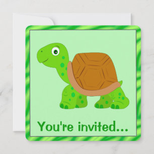 Tortoise Birthday Inbjudningar