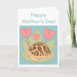Tortoise Card för Mors dag (blått) Kort